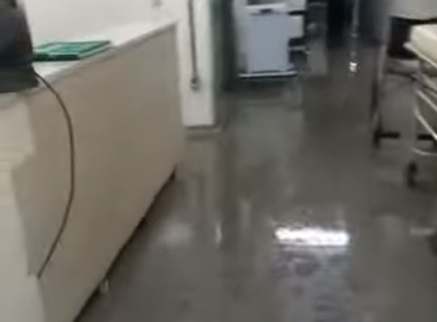 VÍDEO: Chuva forte alaga sala de parto do Hospital Regional de Currais Novos; assista