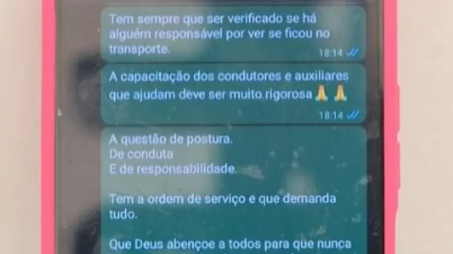 Creche alertou motoristas sobre cuidados antes de morte de menino em van