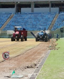 Arena das Dunas troca gramado da Copa de 2014 por grama americana “Celebration”