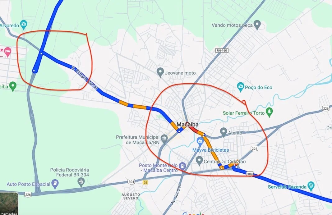 DNIT fecha cruzamento de Macaíba e muda trajeto para o aeroporto