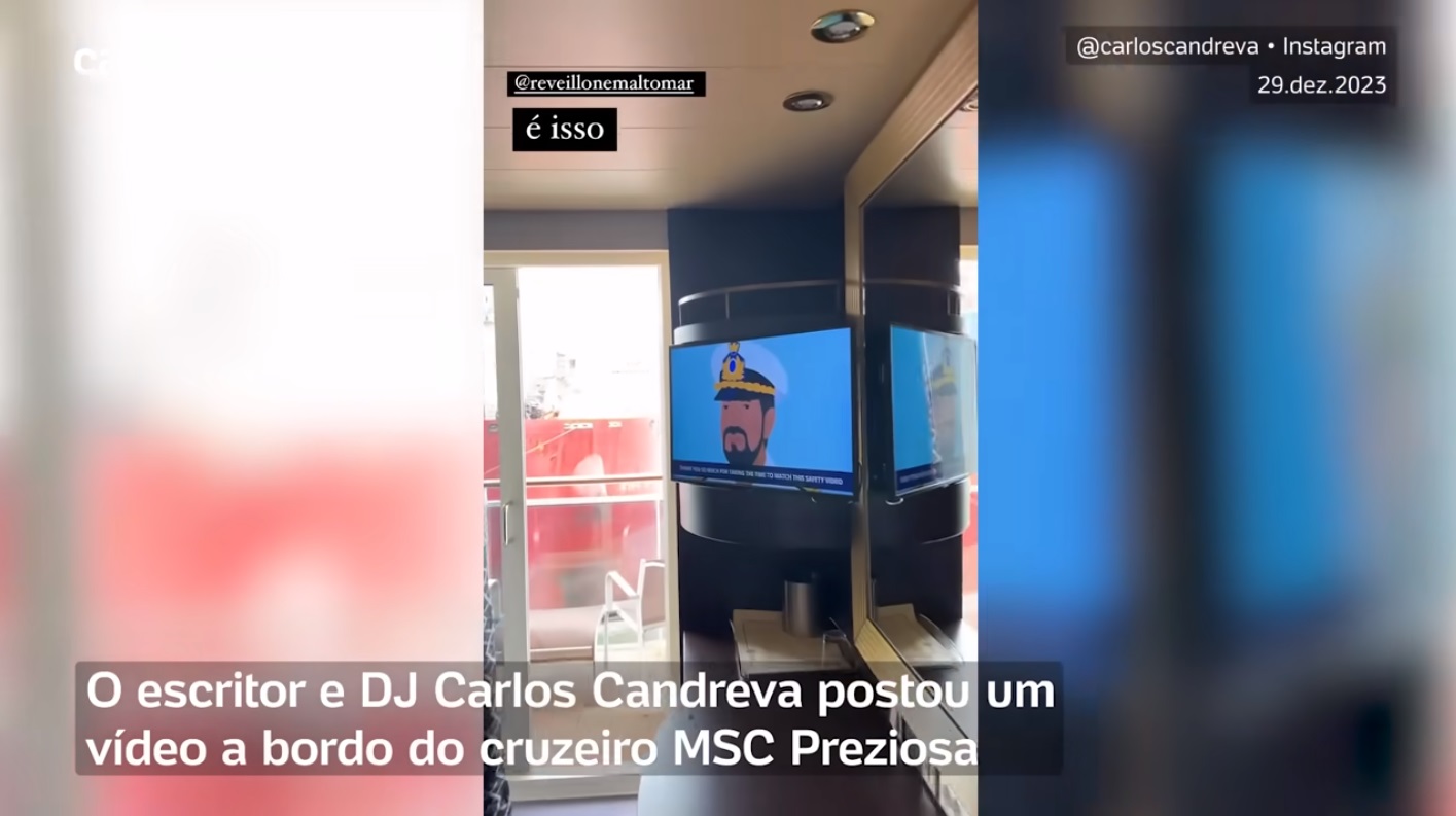 VÍDEO: Homem posta vídeo em cruzeiro antes de cair no mar; buscas continuam