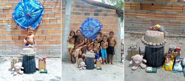 VÍDEO: Menino de 2 anos comemora aniversário com bolo e docinhos de areia e comove internautas