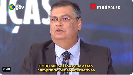 VÍDEO: Flávio Dino diz que pessoas que cometem furto ou crimes no trânsito não precisam ser presos
